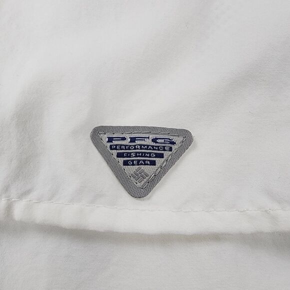 Columbia PFG Shirt Womens Medium White Coors Light CCMF Short Sleeve Hiking Vent - Picture 12 of 16
